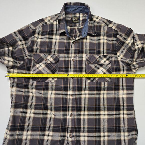 Jachs Heritage Men's Long Sleeve 100% Cotton Flannel Button-Up, Size XXL - Picture 9 of 10